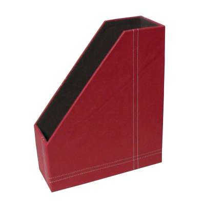 Office stationery simple and fine pu leather magazine holder