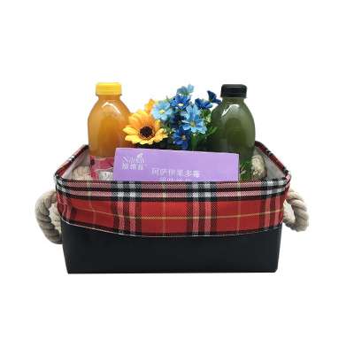 Eco Custom Waterproof Home Foldable Fabric Storage Basket For Clothes Toy